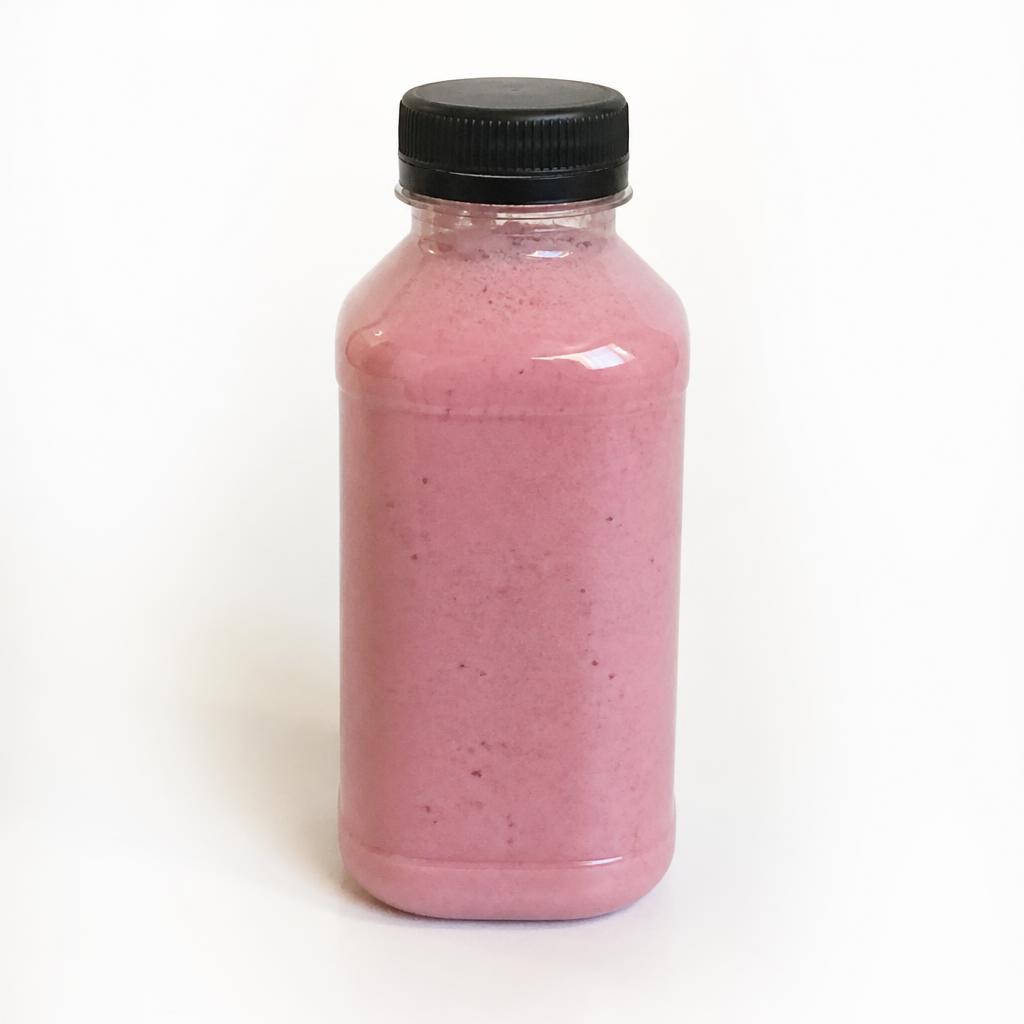Botella de smoothie casero sin etiqueta